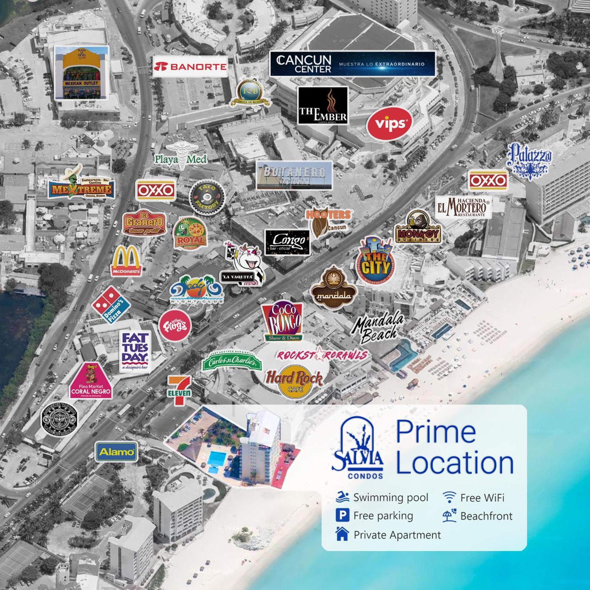 Paradise Beachfront & Nightlife Heart Канкун Экстерьер фото